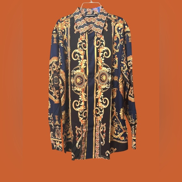 NWOT Luxe Inspired Baroque Scrollwork, Medallions, Regal Lion Motif Print Medium - Picture 4 of 9